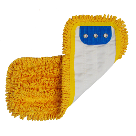GOLDEN STAR Yellow Microfiber Mop Head With Tab, PK3 AMM18TMY-3PK